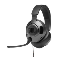 JBL Quantum 200 - Black - Wired over-ear gaming headset with flip-up mic - Hero